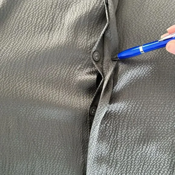 Rachel Comey Prina Top Silk Blouse Womens Size 10 Hammered Satin Dark Grey - Picture 9 of 16